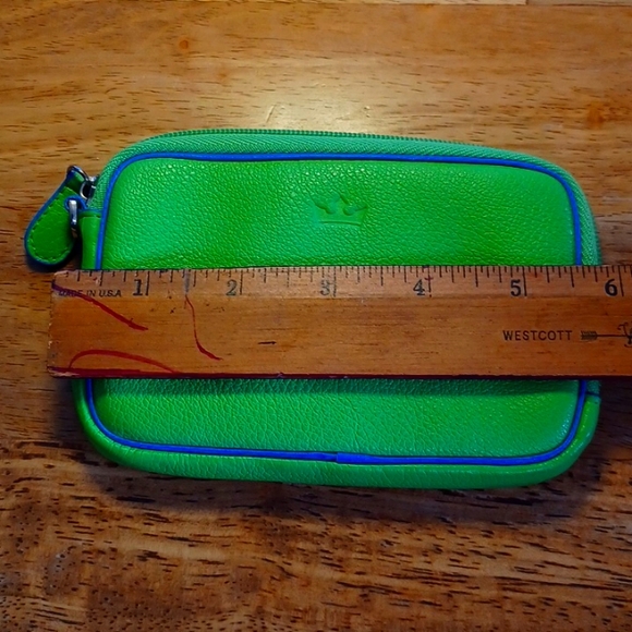 Baekgaard Change Purse/Pouch. Lime Green and Turqouise. Excellent Condition! - Picture 5 of 5